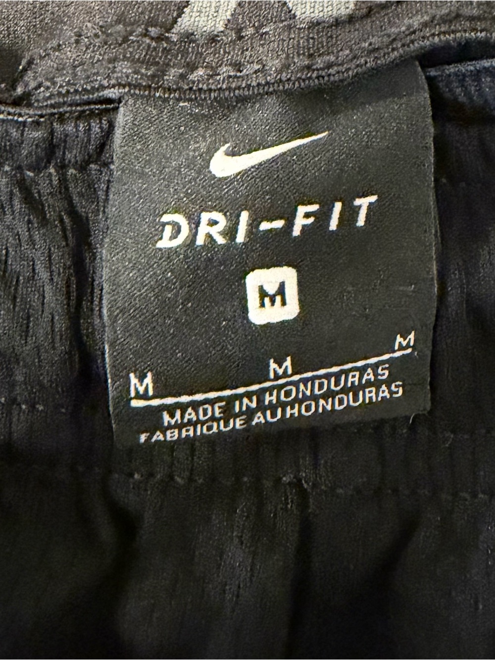 Nike Black Athletic Shorts with Silver Swoosh - Picture 3 of 3
